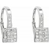 Strieborné náušnice visiace so zirkónom biely štvorec 11205.1 Strieborné náušnice visiace so zirkónom biely štvorec 11205.1