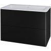 Mereo Siena, kúpeľňová skrinka s umývadlom z litého mramoru 81 cm, čierna mat CN441M Mereo Siena, kúpeľňová skrinka s umývadlom z litého mramoru 81 cm, čierna mat CN441M