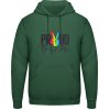 AWDis Dúhová Mikina Nápis Proud to be me Fľašková zelená