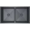 VELAZO VELAZO - Dvojitý kuchynský drez, oceľ, grafit, 80 x 45 cm VELAZ8045B VELAZO VELAZO - Dvojitý kuchynský drez, oceľ, grafit, 80 x 45 cm VELAZ8045B