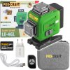 Procraft LE-4GL Laser zelený líniový, krížový samonivelačný Procraft LE-4GL Laser zelený líniový, krížový samonivelačný