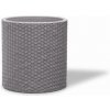 KETER MEDIUM CYLINDER Planter kvetináč 36 x 36 x 37 cm ratan sivý KETER MEDIUM CYLINDER Planter kvetináč 36 x 36 x 37 cm ratan sivý