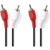 Nedis Nedis CAGB24200BK20 - Stereofonní Audio Kabel | 2x RCA Zástrčka - 2x RCA Zástrčka | 2 m | Černá barva Nedis Nedis CAGB24200BK20 - Stereofonní Audio Kabel | 2x RCA Zástrčka - 2x RCA Zástrčka | 2 m | Černá barva