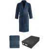 Soft Cotton luxusný pánsky župan premium s uterákom modrá