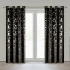 Takoy Záves čierno-šampanský zamatový zdobený trblietavou potlačou 140x250 cm očká - RAJA-HF-477319 | 140 x 250 cm Takoy Záves čierno-šampanský zamatový zdobený trblietavou potlačou 140x250 cm očká - RAJA-HF-477319 | 140 x 250 cm