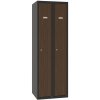 Kovový šatník s dverami s dreveným dekorom Sum 320 W Teak color_body: RAL 7035, svetlošedá Kovový šatník s dverami s dreveným dekorom Sum 320 W Teak color_body: RAL 7035, svetlošedá