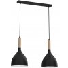 Luminex | Luster na lanku NOAK WOOD 2xE27/15W/230V čierna/buk | LU3730 Luminex | Luster na lanku NOAK WOOD 2xE27/15W/230V čierna/buk | LU3730