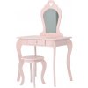 Detský toaletný stolík s taburetkou PHO403 v rúžovej farbe Detský toaletný stolík s taburetkou PHO403 v rúžovej farbe