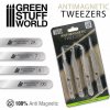 Green Stuff World 100% Anti-magnetic QUARTZ Tweezers SET Green Stuff World 100% Anti-magnetic QUARTZ Tweezers SET