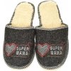 Dámske sivé papuče SUPER MAMA Dámske sivé papuče SUPER MAMA