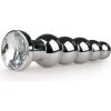 Easytoys Metal Butt Plug 150CLR - Análny šperk Strieborná/Transparentná Easytoys Metal Butt Plug 150CLR - Análny šperk Strieborná/Transparentná