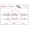 Sada brzdových platničiek, vždy 4 kusy v sade BREMBO P 11 011 (P11011) Sada brzdových platničiek, vždy 4 kusy v sade BREMBO P 11 011 (P11011)