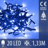Vianočná LED svetelná reťaz vnútorná - 20LED - 1,33M Modrá Vianočná LED svetelná reťaz vnútorná - 20LED - 1,33M Modrá