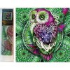 NORIMPEX Diamantové malování 7D Sova na zelené mandale 30 x 30 cm
