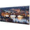 Nástenný panel Italy Bridges noc rieka 100x50 cm Nástenný panel Italy Bridges noc rieka 100x50 cm