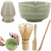 Príslušenstvo na prípravu Matcha, Súprava na Matcha s keramickou miskou - Zelená Príslušenstvo na prípravu Matcha, Súprava na Matcha s keramickou miskou - Zelená