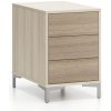 Kancelárska policová komoda LAYERS, 3 zásuvky, 400 x 400 x 630 mm, dub prírodný / dub morený Kancelárska policová komoda LAYERS, 3 zásuvky, 400 x 400 x 630 mm, dub prírodný / dub morený