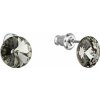 Náušnice bižutérie s krištáľmi Preciosa sivé okrúhle 51037.3 Black diamond Náušnice bižutérie s krištáľmi Preciosa sivé okrúhle 51037.3 Black diamond