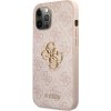 Guess PU 4G Metal Logo Zadní Kryt pro iPhone 12 Pro Max Pink Guess PU 4G Metal Logo Zadní Kryt pro iPhone 12 Pro Max Pink