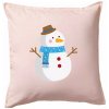 Snehuliak so šálom - Vankúš 50x50 - 50x50 - Iba poťah ( Svetloružová ) Snehuliak so šálom - Vankúš 50x50 - 50x50 - Iba poťah ( Svetloružová )