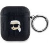 Karl Lagerfeld PU Embossed Karl Head puzdro pre AirPods 1/2, čierne 57983120547 Karl Lagerfeld PU Embossed Karl Head puzdro pre AirPods 1/2, čierne 57983120547