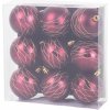 MagicHome Gule9 ks bordové matné s dekoráciou na vianočný stromček 6 cm