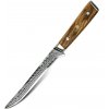 IZMAEL Damaškový kuchynský nôž Yukari Boning/Hnedá 17 cm