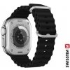 SWISSTEN SILICONE BAND FOR APPLE WATCH - MARINE STRAPS 42 / 44 / 45 / 49 mm BLACK 46000401