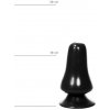 All Black Anatomický hladký análny kolík 12 cm Kompaktný model čierny