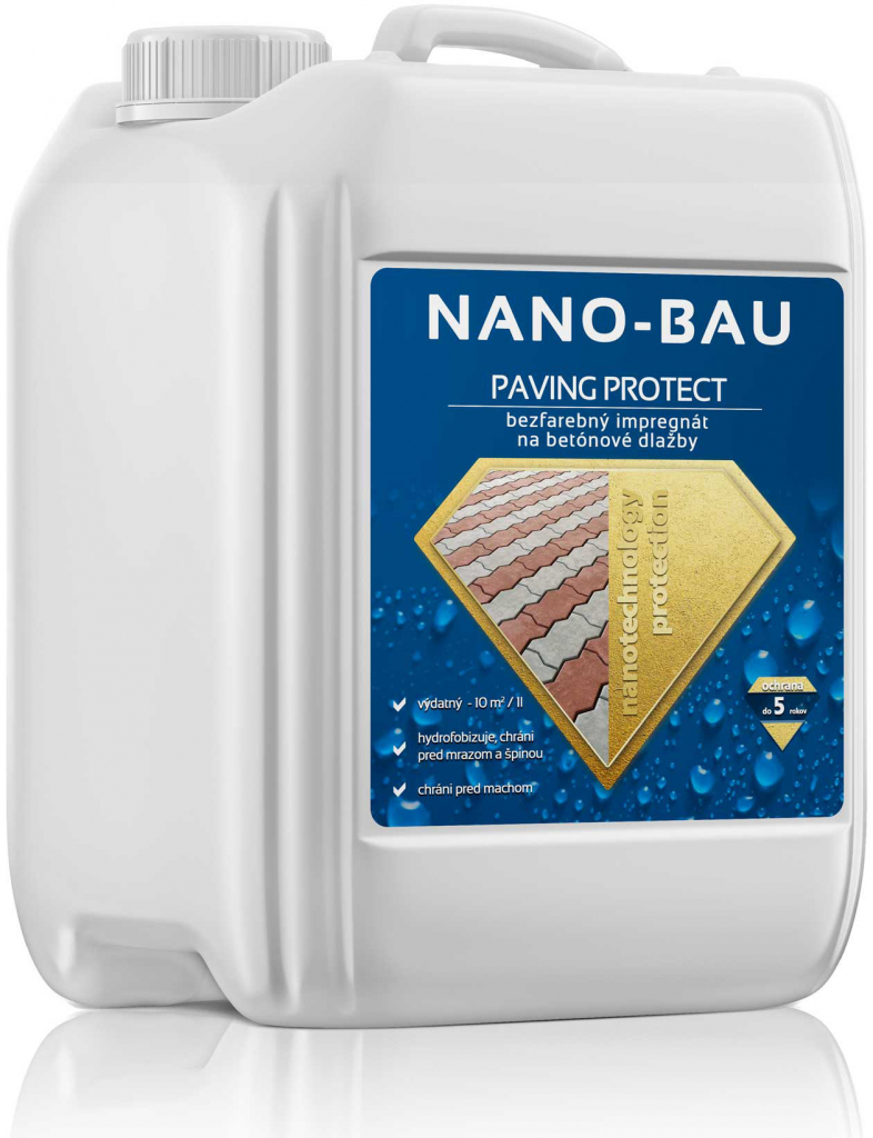 NANO BAU Nano-BAU Dlažba Protect - Nano impregnácia na zámkovú dlažbu Objem:: 5L