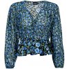 Desigual blúzka Blus zoe modrá Desigual blúzka Blus zoe modrá
