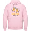AWDis Hoodie Mikina - Dizajn - Čas na Pivo - Bábätkovská ružová - XL - Pánske AWDis Hoodie Mikina - Dizajn - Čas na Pivo - Bábätkovská ružová - XL - Pánske