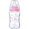 BabyOno antikoliková fľaša široké hrdlo ružová 240 ml
