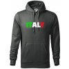 Italy Nápis - Mikina pánska Cape s kapucňou - 4XL ( Tmavá bridlica (sivá so zeleným nádychom) ) Italy Nápis - Mikina pánska Cape s kapucňou - 4XL ( Tmavá bridlica (sivá so zeleným nádychom) )