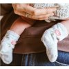 Dojčenské ponožky Kvetinky bledošedá