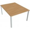 Hobis Pracovný stôl Uni, zdvojený, 120x75,5x160 cm, dub/sivá Hobis Pracovný stôl Uni, zdvojený, 120x75,5x160 cm, dub/sivá