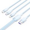 Vention CTRLG USB 2.0 A Male to 3-in-1 USB-C & Lightning & Micro-B Male 6A, 1,5m, modrý