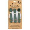 PETITE&MARS Set 3 ks silikónových tréningových lyžičiek Take&Match Misty Green 6m+ PETITE&MARS Set 3 ks silikónových tréningových lyžičiek Take&Match Misty Green 6m+