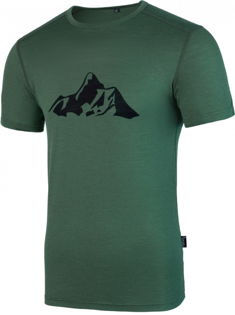 Pánske tričko Warg Merino Mountain 165 Short zelené