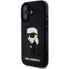 Zadný kryt Karl Lagerfeld 3D Rubber Ikonik pre Apple iPhone 16, black Zadný kryt Karl Lagerfeld 3D Rubber Ikonik pre Apple iPhone 16, black