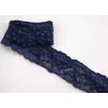 Elastická čipka - tmavo modrá - šírka 5 cm Elastická čipka - tmavo modrá - šírka 5 cm