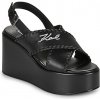 Karl Lagerfeld Sandále WENDY Whipstich Kross Strap Čierna Karl Lagerfeld Sandále WENDY Whipstich Kross Strap Čierna