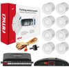 AMiO - Parkovací asistent LED 8-senzorové biele 01601 AMiO - Parkovací asistent LED 8-senzorové biele 01601