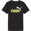 Puma detské tričko čierne, bavlna, veľkosť 140 Puma detské tričko čierne, bavlna, veľkosť 140