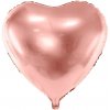 PartyDeco Fóliový balón Srdce ružové zlato (45 cm) PartyDeco Fóliový balón Srdce ružové zlato (45 cm)