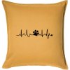 Ekg psia labka - Vankúš 50x50 - 50x50 - Iba poťah ( Zlatožltá ) Ekg psia labka - Vankúš 50x50 - 50x50 - Iba poťah ( Zlatožltá )