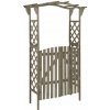 Drevená pergola VidaXL s oblúkom a lavičkou, 204 cm Drevená pergola VidaXL s oblúkom a lavičkou, 204 cm