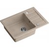 GraniteQ JERRY 116 dřez, béžový granitový dřez (62x44x17,5) + sifon + kryt GraniteQ JERRY 116 dřez, béžový granitový dřez (62x44x17,5) + sifon + kryt