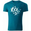 T-ričko Volkswagen Splash pánske tričko Farba trička: Petrolejová Modrá, Farba potlače: Biela, Veľkosť: 4XL T-ričko Volkswagen Splash pánske tričko Farba trička: Petrolejová Modrá, Farba potlače: Biela, Veľkosť: 4XL
