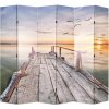 Skládací paraván 228x170 cm jezero Vícebarevný 245884 Skládací paraván 228x170 cm jezero Vícebarevný 245884